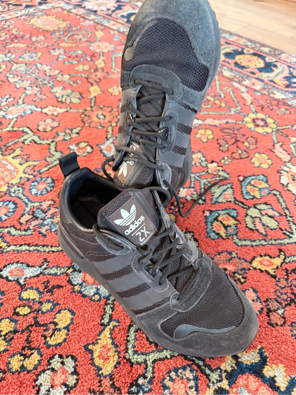 adidas ZX Men's Black and Dark Gray Athletic Sneakers